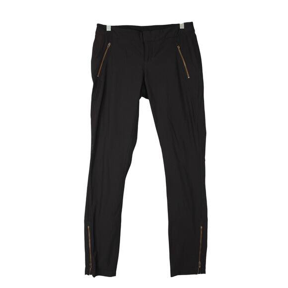 Athleta Womens Stellar Tight‎ Zip Pocket Ankle Pants Size Med Black - Picture 1 of 5
